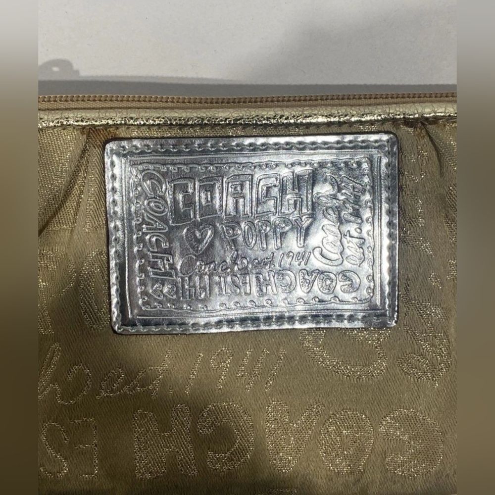 Coach Poppy Gold and Silver W/tag - Picture 3 of 7